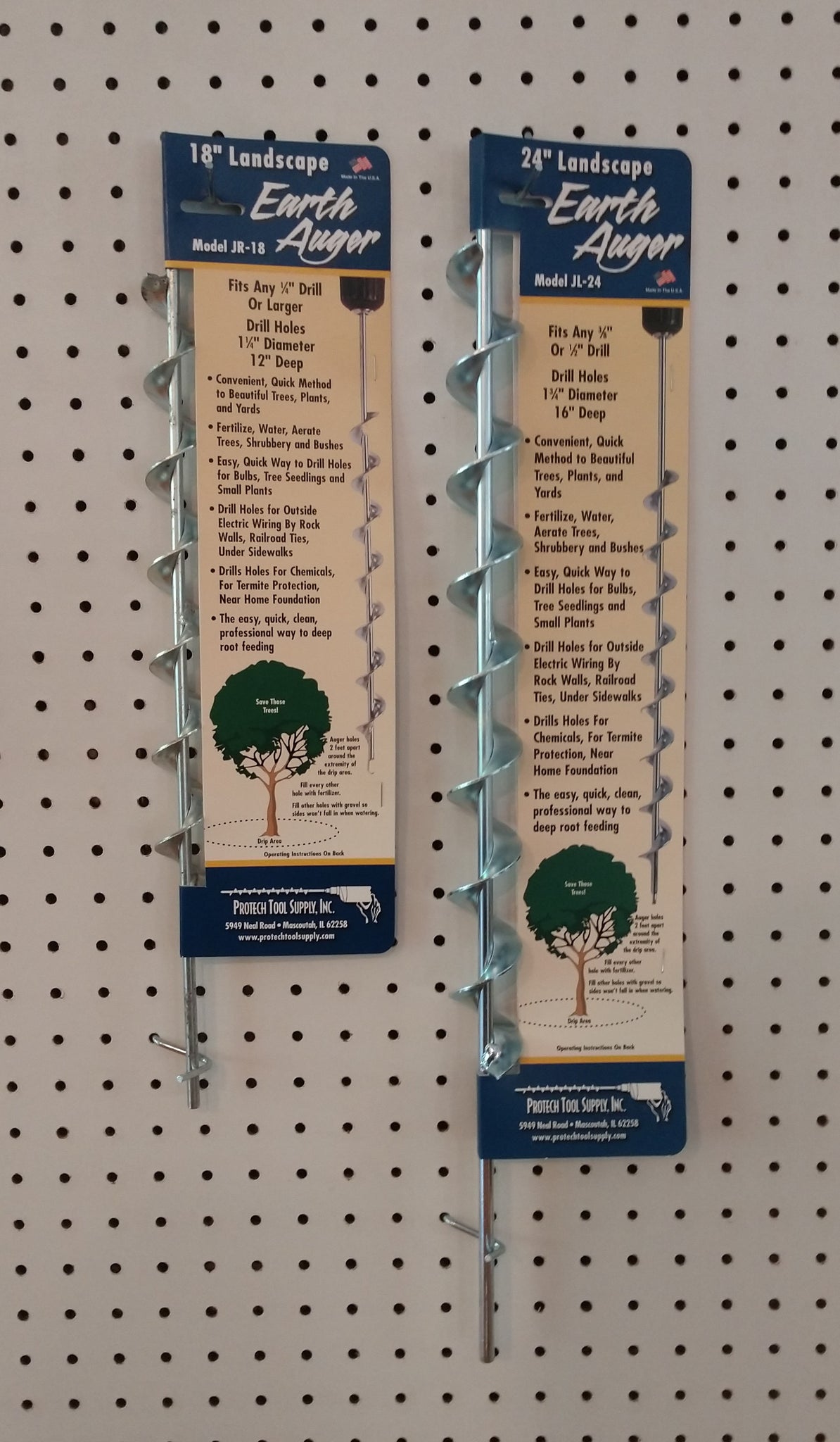These 18" and 24" augers make fertilizing tree roots a breeze!